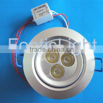 3x1W cob led downlight for stainless ceiling lamp