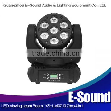 Led disco moving head beam light LED 4 in 1,7pcs Osram 10w RGBW,