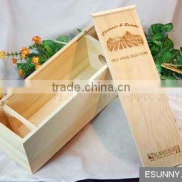 High quality single bottle wooden wine box for sales