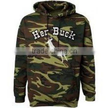 Polyester / Cotton Custom made Pullover Army Pattern Camouflage Hoodies