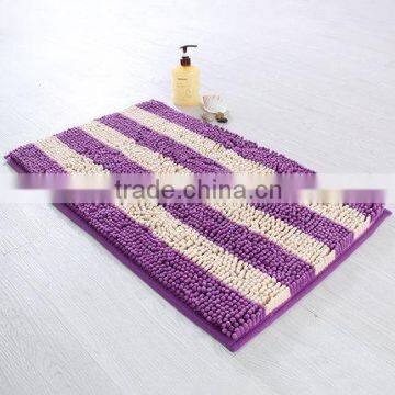 polyester machine made chenille double strip carpet