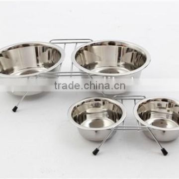 62oz double diner stainless steel dog bowl