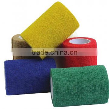 ( S )Manufacturer sales nonwoven cohesive elastic bandage latex gold supplier 5cmx4.5m, 7.5cmx4.5m ISO/CE