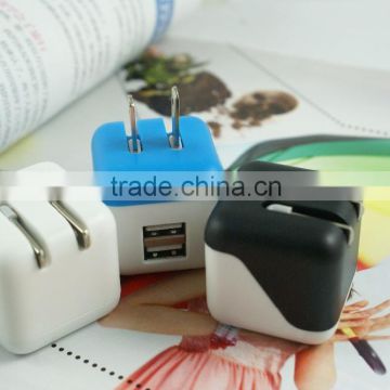 5V 2.1A 2 USB port fast charge Adapter Mobile Phone Wall Charger