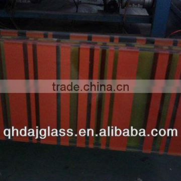 4mm cheap vertical bar Ceramic silk screen printing insulated glass for sale
