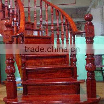 Red oak handrail residential staircase railings