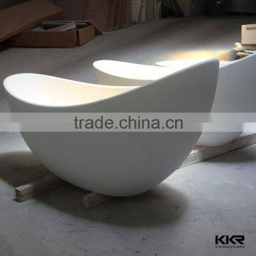 two side slipper freestanding center drain PMMA RESIN acrylic bathtub