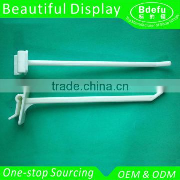 Small Plastic Hook Single Wire Hanging Display Hook for Paperboard