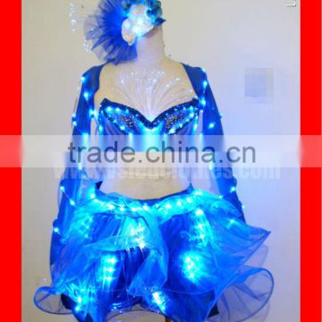 RF remote LED Latin dance costume Sexy,belly dance costume
