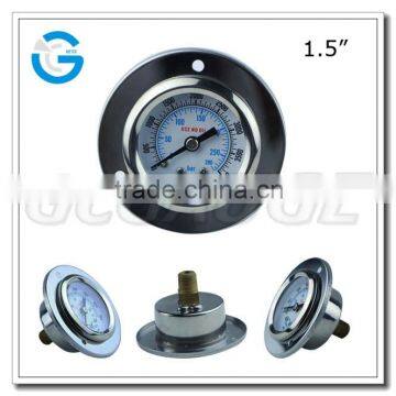 High quality stainless steel 40mm 1.5inch micro pressure gauge panel mount