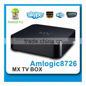Original manufacturer MX Smart Google Fully Loaded XBMC 1G / 8g flash android 4.2.2 jelly bean rooted Android tv Box