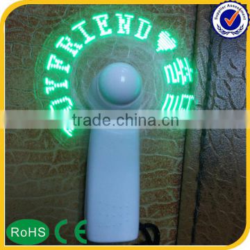 flash plastic hand fan/usb led fan