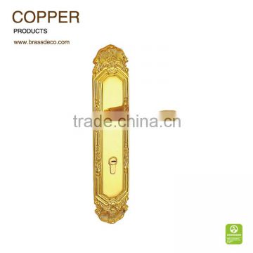 Copper handle door lock LM1209 3G with european design for living room