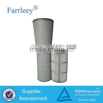 Dust collector gas turbine air intake pleated cartridge filter,Gas turbine air cartridge filter