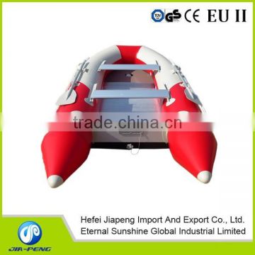 Professional 0.9mm PVC inflatable boat with aluminum floor or cheap aluminum hull inflatable or 2.7m inflatable fishing boat