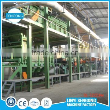 HDF production line with cutting