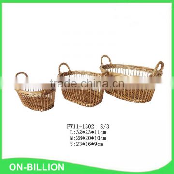 Trade assurance hand woven fruit basket willow basket