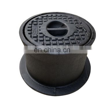 DIN4056 round black ductile cast iron surface box for gate valve