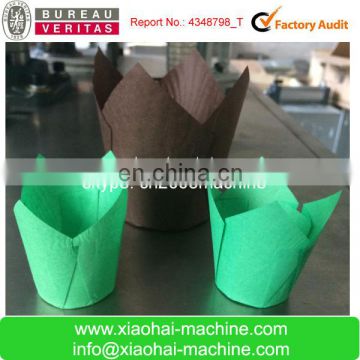 colorful greaseproof paper baking tulip muffin cups making machine