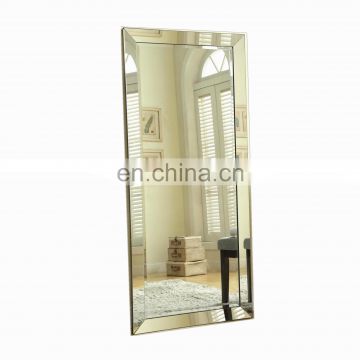 New style free standing full length border wall silver mirror frameless bathroom mirror