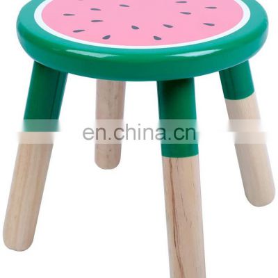 Watermelon Furniture Crafted Hand-Painted Wood Kids Solid Hard Fruit Wood Chair