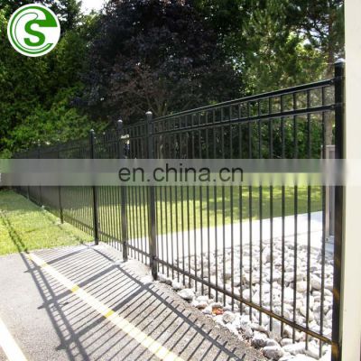 Durable and cheap ornaments steel fencing zinc steel fence Steel picket fence for sale
