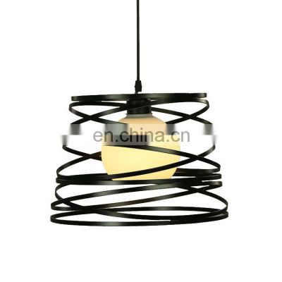 Iron art moden simple single head pendant lamp creative restaurant chandelier