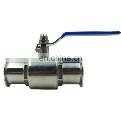 Dn50 sanitary stainless steel 304 316 cf8m pull handle manual tri clamp straight ball valve