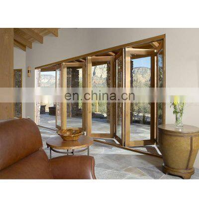 Modern Aluminium Exterior Folding Doors Accordion Aluminum Patio Bi Fold Glass Door For Store