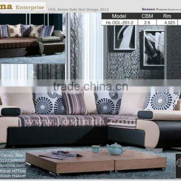 L Shape Fabric Sofa Bed