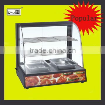 Curved Glass Food Warming Showcase