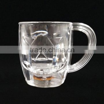 13oz LED Pumpkin cup with LED flashing inductive light on bottom for bar