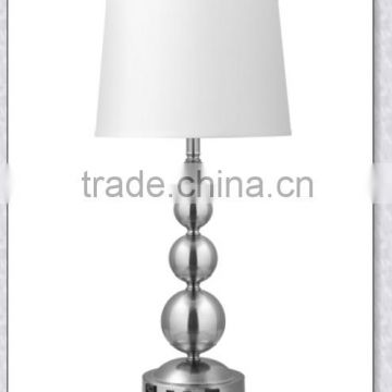 UL Approved Hotel Room 29" twin table lamp with brushed Nickel Finish