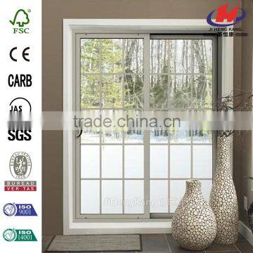 72 in. x 80 in. V-4500 White Prehung Left Hand Sliding 15 Lite Vinyl Patio Door