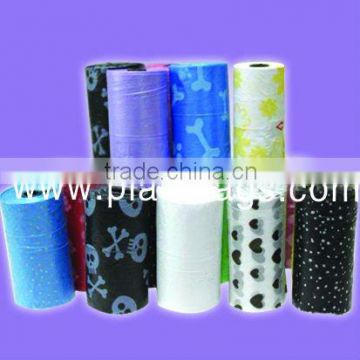 HDPE plastic doggy waste bags with emboss