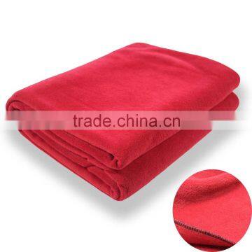 100% polyester blood red anti-pilling polar fleece blanket 150D/144F