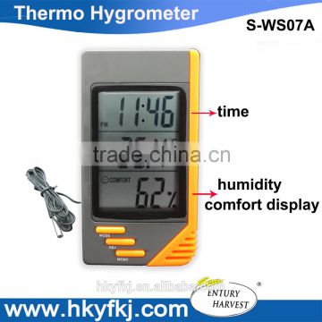 In/out thermometer clock with humidity display hygrometer thermometer watch