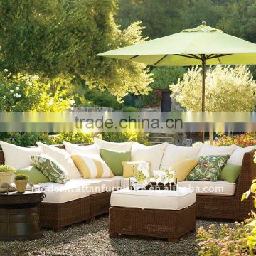 7 pieces set outdoor furniture sofa rattan corner sectional sofa 2015