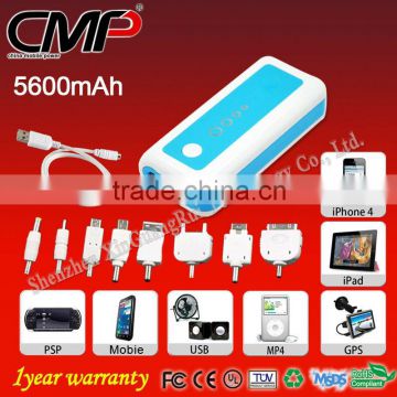 5600mAh Power Bank for Mobiles Tablets Blue
