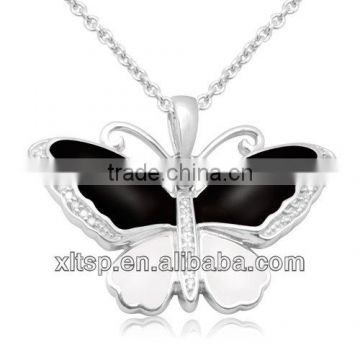 XLT-PD256 HOT Diamond Butterfly Necklace Pendant