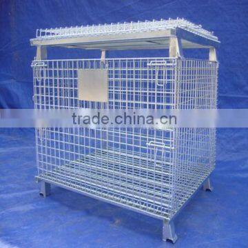 Warehouse Storage Metal Wire Mesh Cage