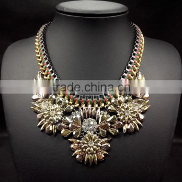 new design resin flower necklace vintage jewelry fashion necklaces for women 2014 collar