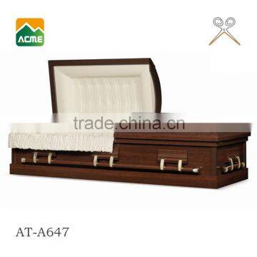 AT-A647 luxury casket with half lid