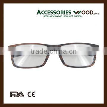 Quality square opticals ebony gentelman wooden glasses for student