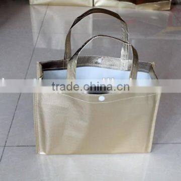 wholesale gold non woven laminate tote bags