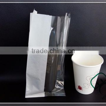 FDA food grade kraft greaseproof paper bag with window