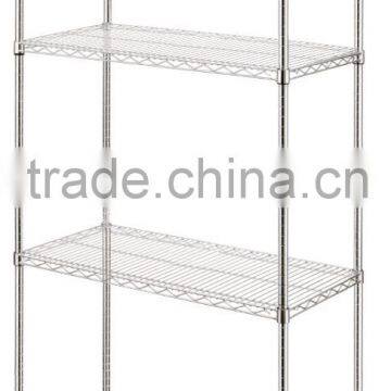 4 tier metal wire Shelving units storage rack chrome