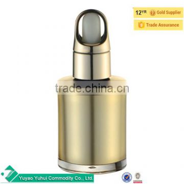 15ml Golden Cylindrical Essential oil bottle with Extruded tube