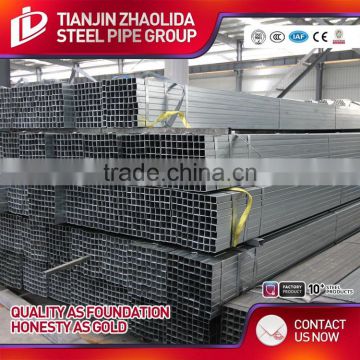 ASTM A500 GR A B WELDED galvanized carbon steel square tube from Tianjin manufacture