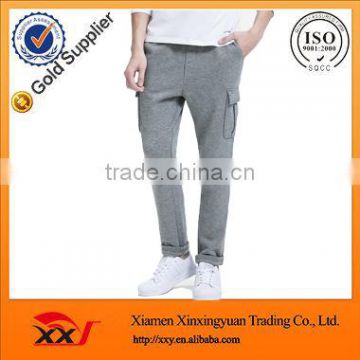 mens fashion cheap fleece lined jogger pants with pockets
